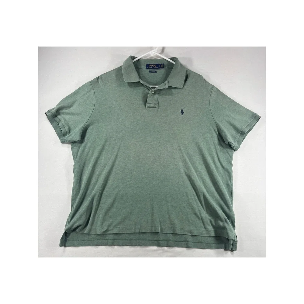 Polo Ralph Lauren Mens XL Classic Fit Sage Green Cotton Short Sleeve Polo Shirt